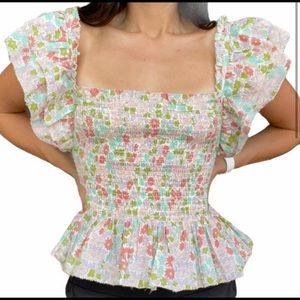 Love the Label Smocked Top - small